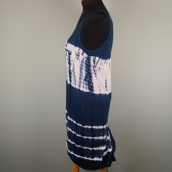 Tie dyed pink and blue sleeveless dress - Picture 11 of 12